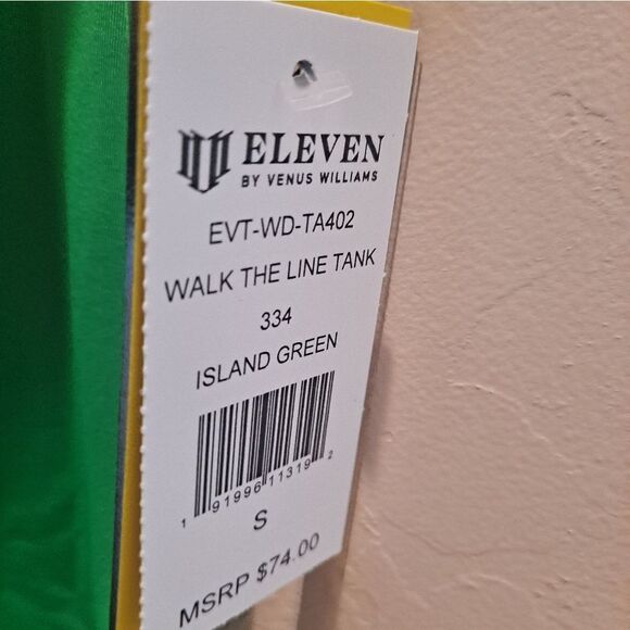 Eleven By Venus Williams Walk The Line Tank Island Green NWT Size Small - Picture 4 of 8